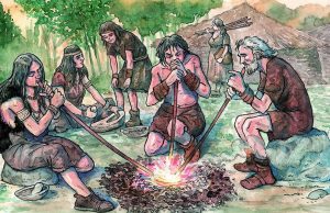 El uso del metal en la Prehistoria: primero fueron adornos y después llegaron las armas Hombres primitivos frente al fuego