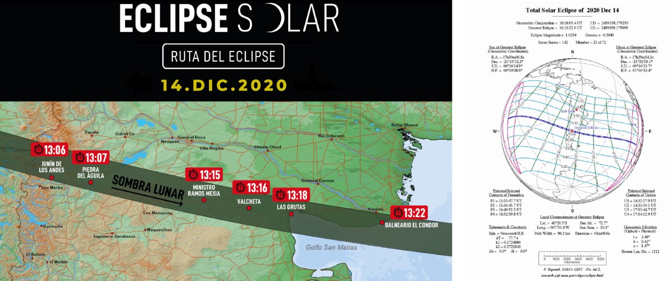 El mapa del eclipse: los mejores lugares para verlo.