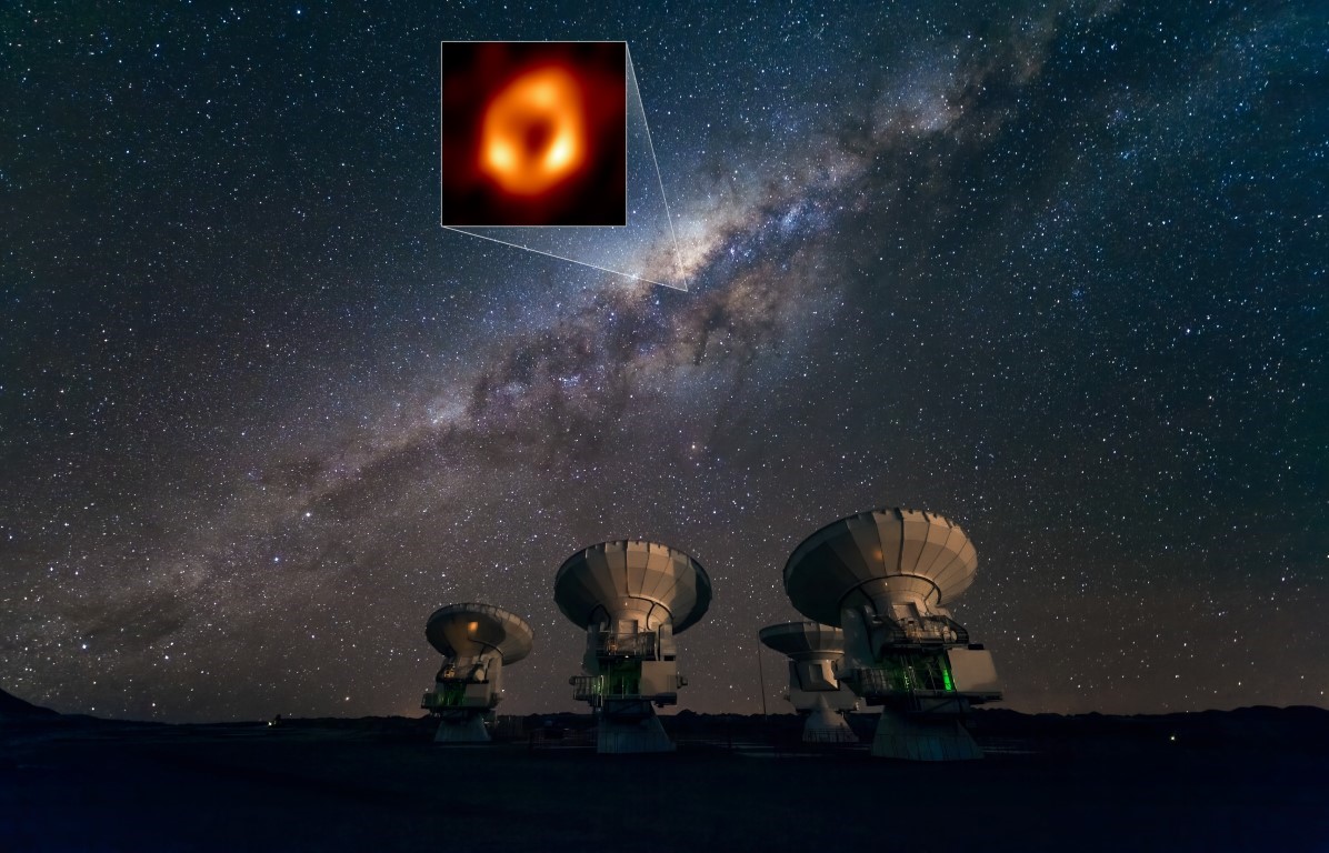 Publican la primera imagen del gran agujero negro del corazón de la Vía Láctea