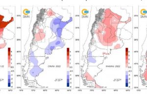 Informe final del SMN: 2022 se ubicó en el puesto 20 de los años más cálidos Anomalías climáticas en el 2022.