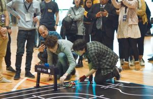 En Parque Patricios hubo peleas de “Sumo” y partidos de fútbol de robots Torneo. Se disputó en la sede del ITBA del Distrito Tecnológico.